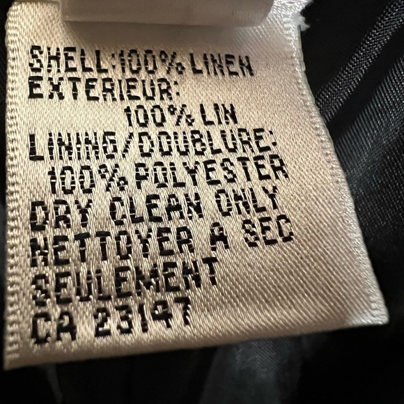 Vintage Talbots Irish Linen High-Waisted Pants Black Size 4 - Picture 6 of 6